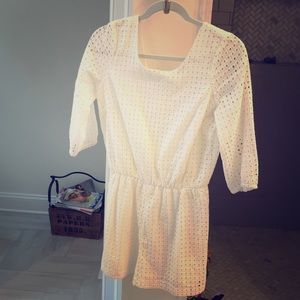 Anthropologie White Eyelet Romper